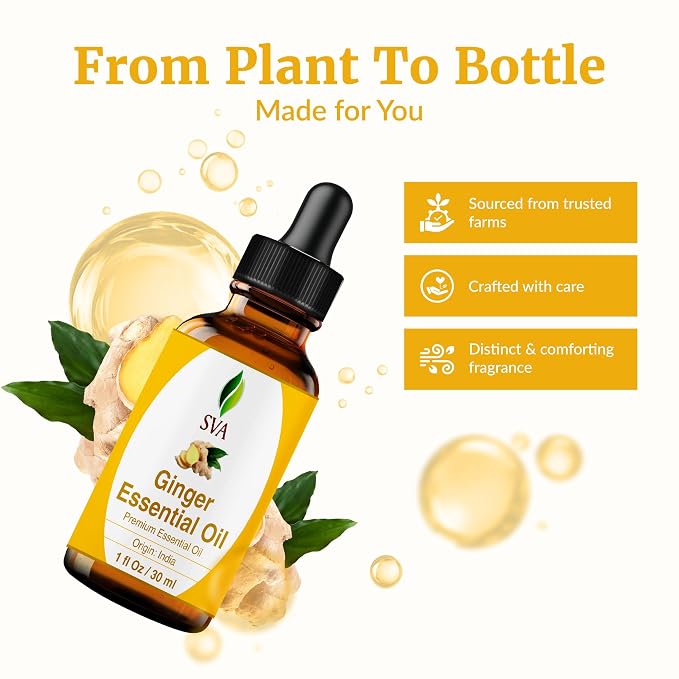 SVA Ginger Essential Oil – 1 Fl Oz – 100% Natural Ginger Oil - Image 4