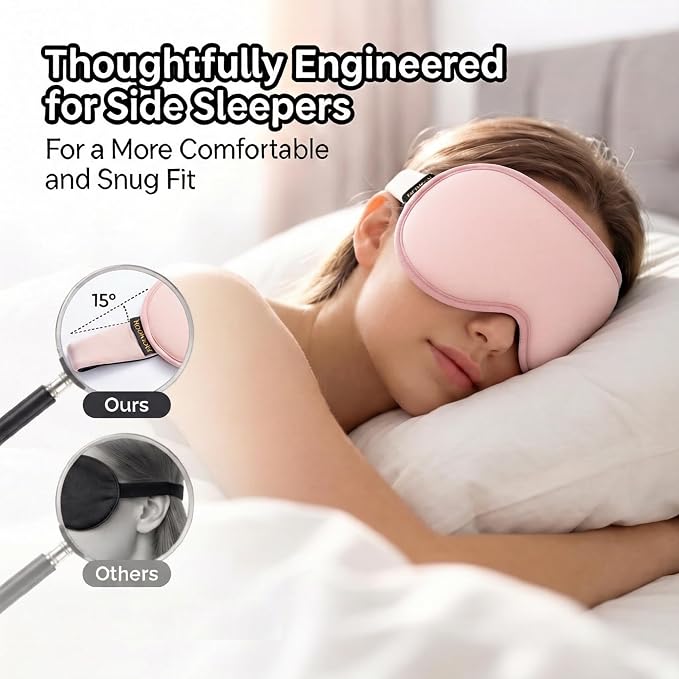 3D Blackout Cooling Gel Eye Mask: 6oz Weighted Cold Compress, Deep Relaxation & - Image 4