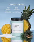 M&SENSE Candle Oceanic Breeze Scented, 19.4oz 110 Hour Long Lasting 2 Wick - Image 2