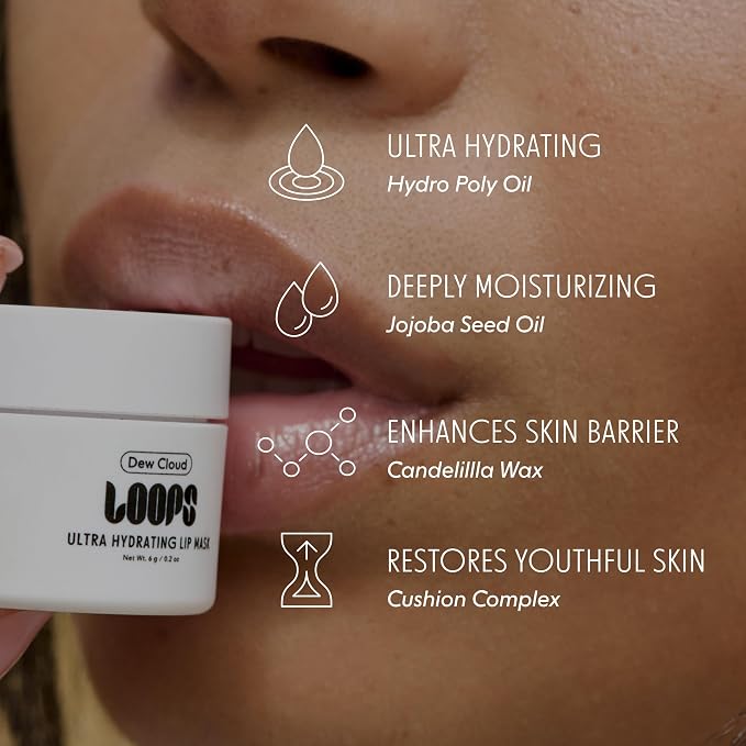 LOOPS Dew Cloud Ultra Hydrating Korean Mini Lip Mask - Image 2