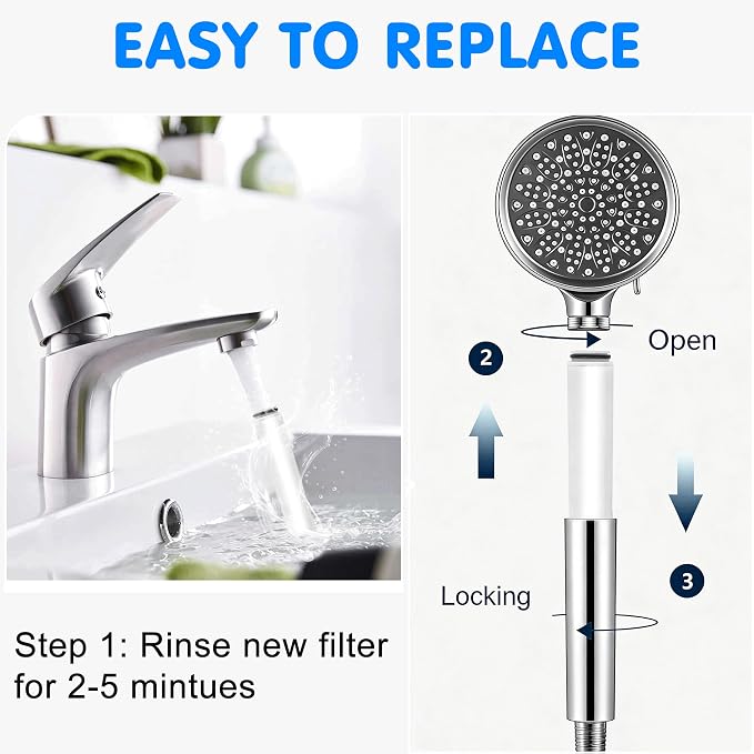 4 Pack Shower Head Filter Replacement Compatible - Image 3