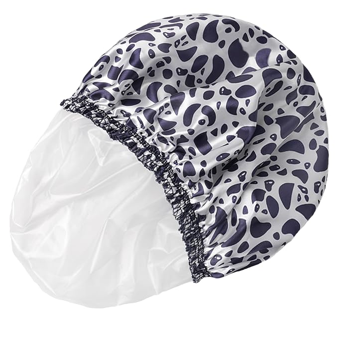 Shower Caps for Women, Double Layers Shower Cap Reusable Waterproof, Bathing - Image 8