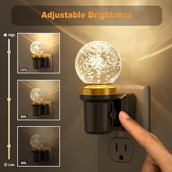 JandCase Night Lights Plug into Wall, 2 Pack Dimmable Night Light Pulg in - Image 2