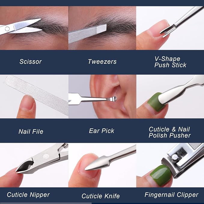 Manicure Kit, FAMILIFE Professional Manicure Set Nail Kit, 11 in 1 Stainless - Image 6