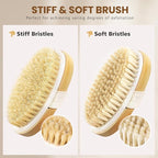POPCHOSE Dry Brushing Body Brush, Natural Bristle Dry Skin Exfoliating Brush - Image 4