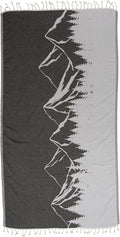 InfuseZen Turkish Towel with Mountain Landscape – 100% Organic Turkish Cotton by InfuseZen