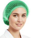 Disposable Bouffant Caps 21 Inch Non Woven Hair Net Elastic Head Cover by C-Cure