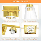 hykolity 3-Light Bathroom Vanity Light, 5-Piece All-in-One Bathroom Set - Image 2