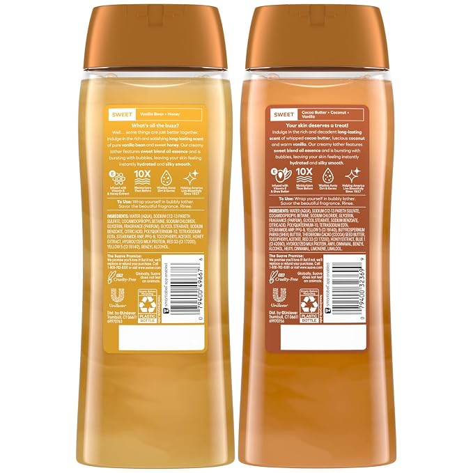 Suave Body Wash Variety 2-Pack, Milk & Honey + Cocoa Butter & Shea – Gentle - Image 9