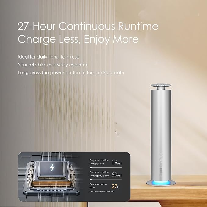 Waterless Essential Oil Diffuser, Long Lasting Aromatherapy Scent Diffuser - Image 5