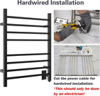 HEATGENE Towel Warmer, Heated Towel Warmer Rack, Wall-Mounted Hardwired/Plug-in - Image 2