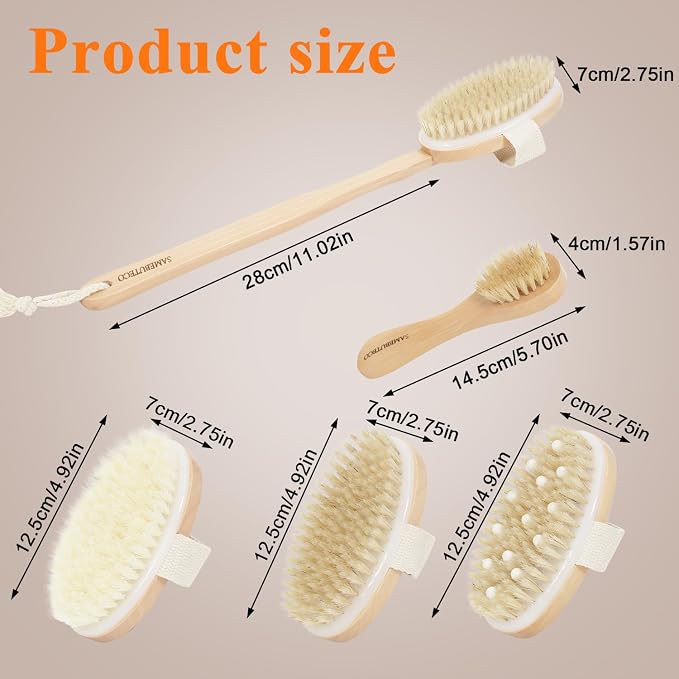 SAMEBUTECO Dry Brushing Body Brush Set - Image 3