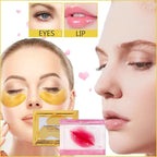 30 Pairs Lip Mask & Eye Mask, 24K Gold Under Eye Patches - Image 2
