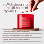 Bath & Body Works Strawberry Pound Cake 3-Wick Candle - Image 4
