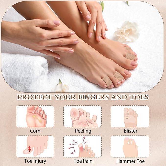Blulu 24 Pieces Toe Tubes 0.98 Inches Cushion Tube Corn Pads - Image 4