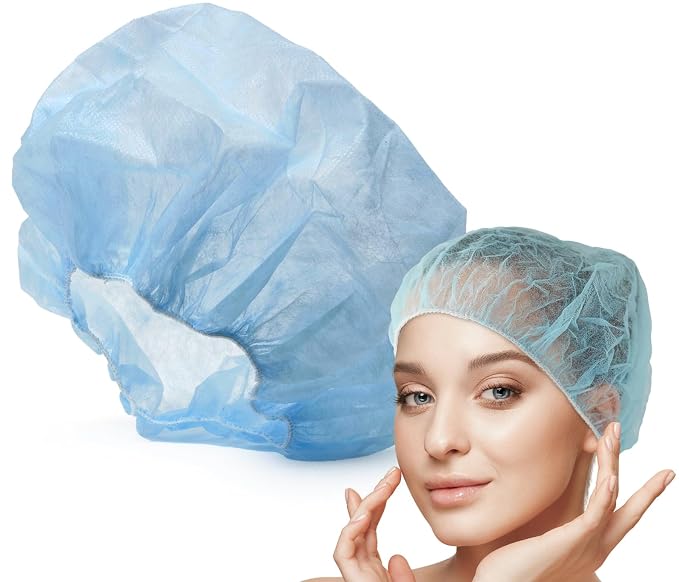 Medical Nation 21" Hair Net Disposable Bouffant Caps |Pack of 100, Non-Pleated - Image 7