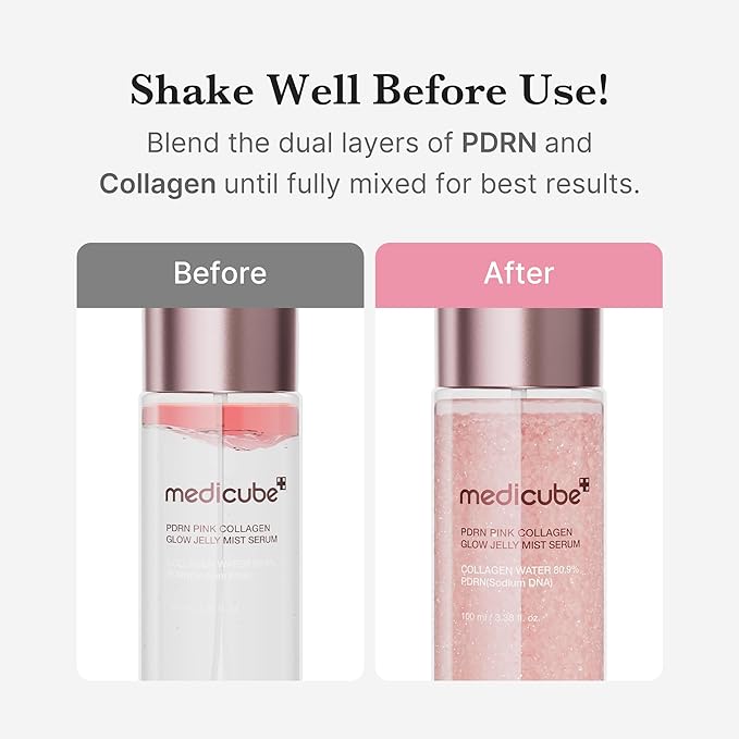 medicube Jelly Mist Serum with Pink PDRN Collagen | Dual-Texture Glow Spray - Image 6