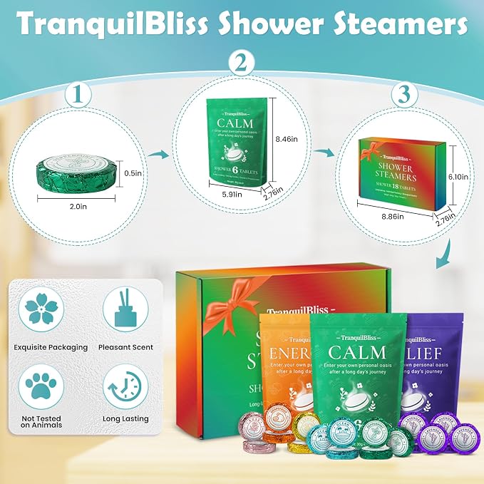 TranquilBliss 18 Pack Shower Steamers - Image 2