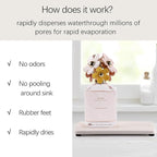 Set of 4 Bathroom Vanity Tray, Quick-Dry Diatomite Kitchen Tray - Image 3