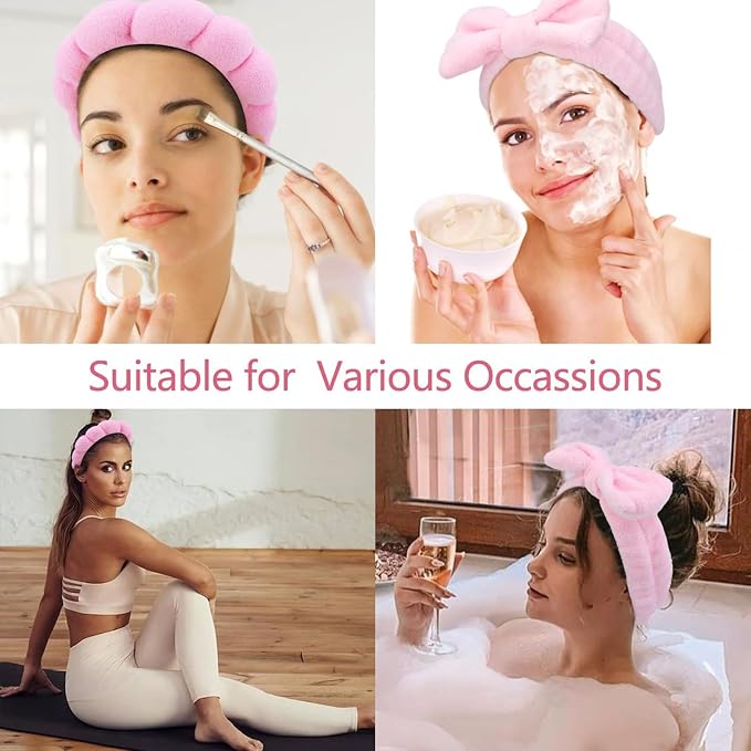 6 Pcs Elastic Microfiber Spa Headband Set - Image 5
