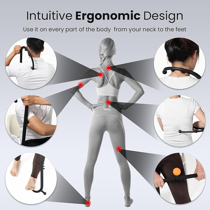LiBa Trigger Point Massage Tool, Detachable Back Neck Shoulder Massager - Image 6