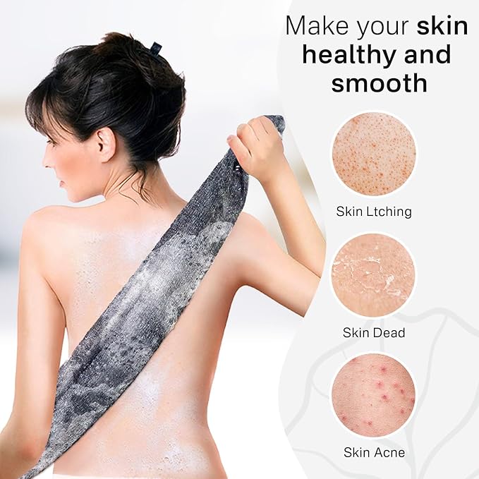 Yiclick Exfoliating Washcloth Towel, Japanese Exfoliating Bath Wash Cloth - Image 4