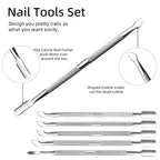 20 Pcs Cuticle Pusher Tools, Professional Dual Sided Stainless Steel Cuticle - Image 2