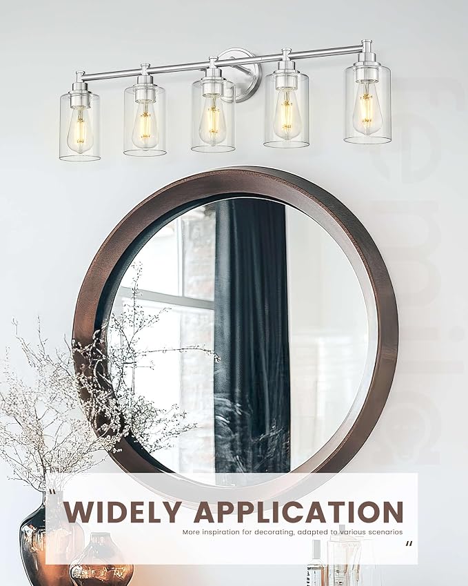 FEMILA 32" Bathroom Vanity Light, Brushed Nickel Bathroom Lights Over Mirror - Image 4