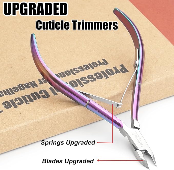 LePinko 4 Packs Upgraded Cuticle Trimmer kit, Sharp Dead Skin Clipper, - Image 2