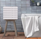 Towel and Linen Mart 100% Cotton White 6 Pack Bath Towel Set, Quick Dry - Image 6