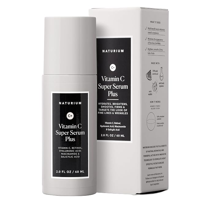 Naturium Vitamin C Super Serum Plus Jumbo, Smoothing Face Care, plus Retinol by Naturium