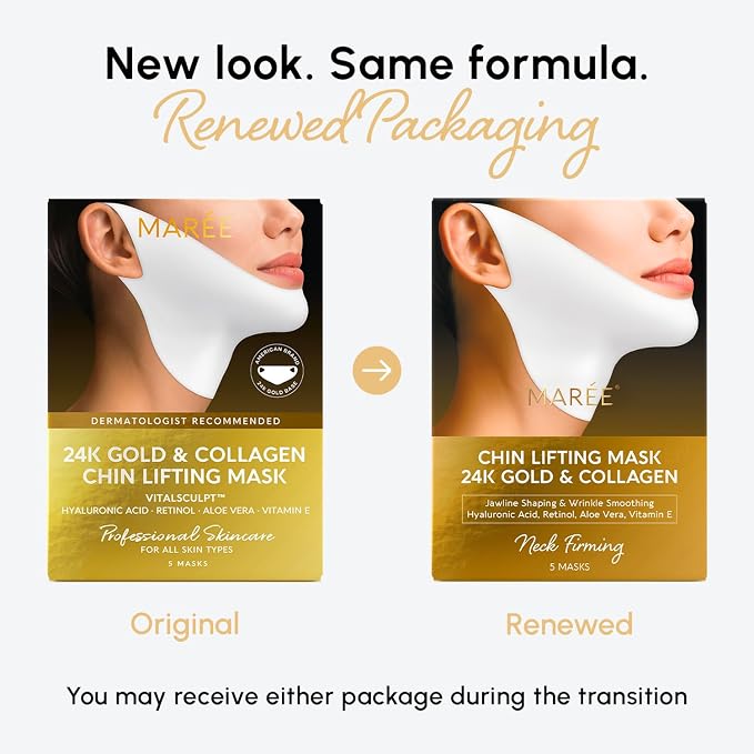 MAREE V Line Lifting Mask with 24K Gold – Deep Collagen Face Mask - Image 2