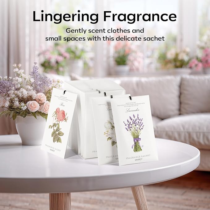 MYARO 12 Pack Assorted Floral Scented Sachets - Image 6