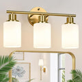 Zarbitta 3-Light Bathroom Light Fixtures, Brushed Gold Vanity Light, Farmhouse by Zarbitta