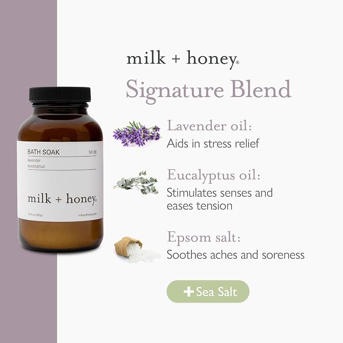 Milk + Honey Calming Bath Soak No. 8 – Moisturizing Epsom Salt - Image 4