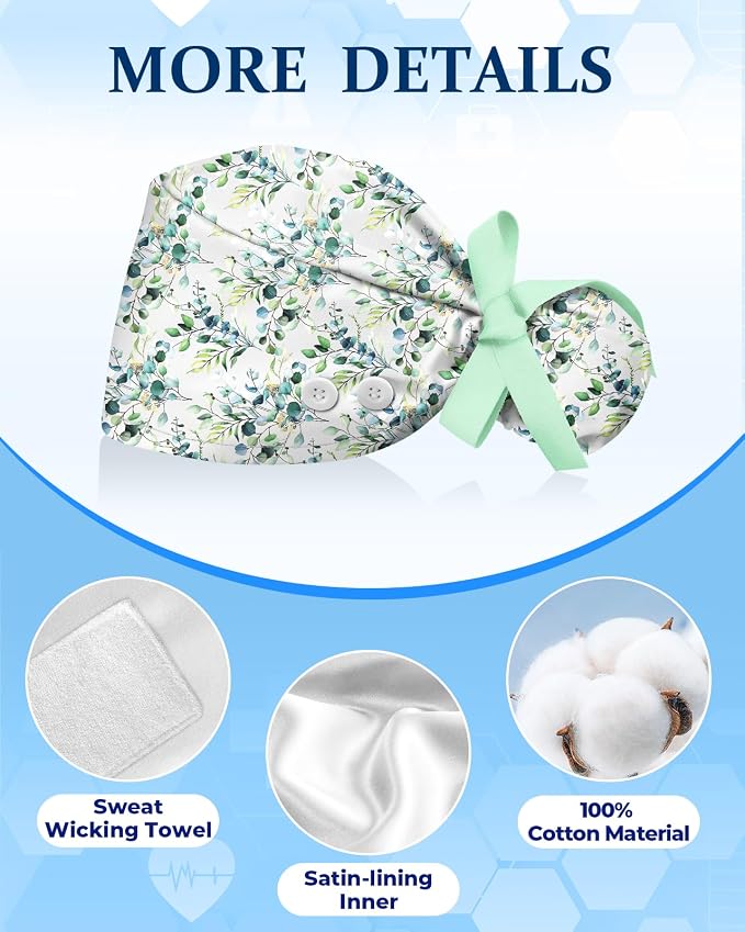 Plifal 100% Cotton Scrub Cap - Image 3
