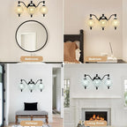 Matte Black Bathroom Vanity Light, 3-Light Mid Century Farmhouse Wall Sconce - Image 5