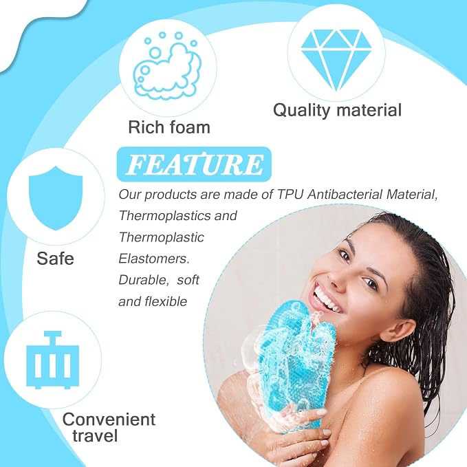 Karenhi 2 Pcs Honeycomb Exfoliating Glove Bath Mitt Body Spa Scrubber, - Image 3