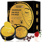 Under Eye Patches For Puffy Eyes 70PCS, 24K Gold Eye Mask For Dark Circles and by Souwixlum