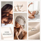 Umisleep 100% Microfiber Hair Towel, Large Curly Hair Towel - Image 3
