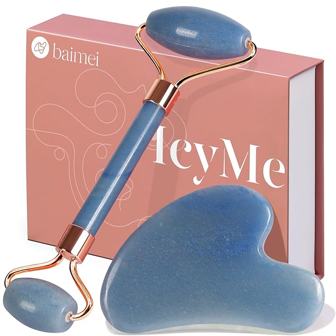 BAIMEI IcyMe Jade Face Roller & Gua Sha, Facial Beauty Roller Skin Care Tools by BAIMEI
