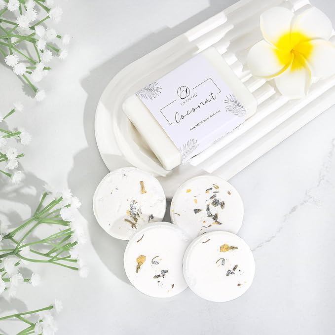 EXTALOW Spa Gifts for Women Bath and Body Gift Basket Mothers Day Gifts Coconut - Image 4