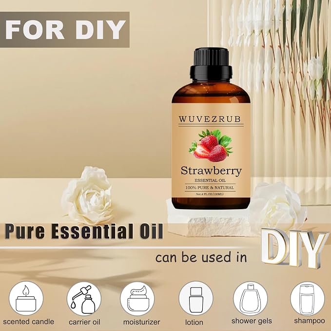 Strawberry Essential Oils, 120ML Pure and Natural Essential Oil - Image 3