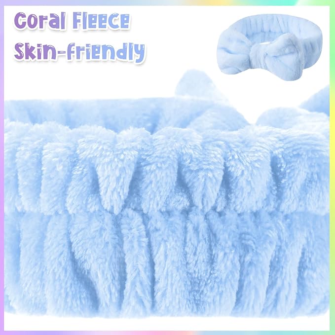 WILLBOND 48 Pieces Spa Headband Bulk Skincare Headbands Face Wash Makeup - Image 3