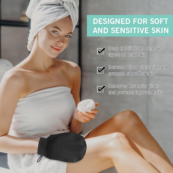 FoldTier 20 Pcs Exfoliating Glove Bulk Summer Exfoliator Mitt Body Scrubber - Image 5