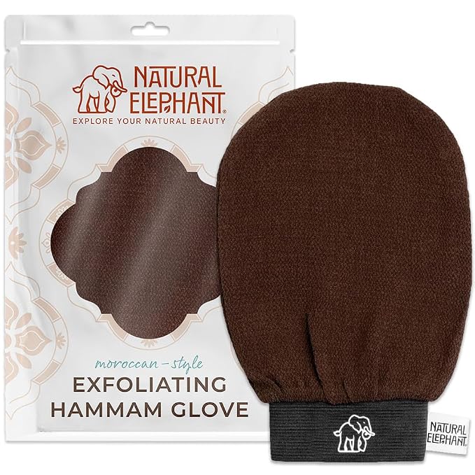 Natural Elephant Exfoliating Hammam Glove | Authentic Moroccan Kessa Body Scrub by NaturalElephant