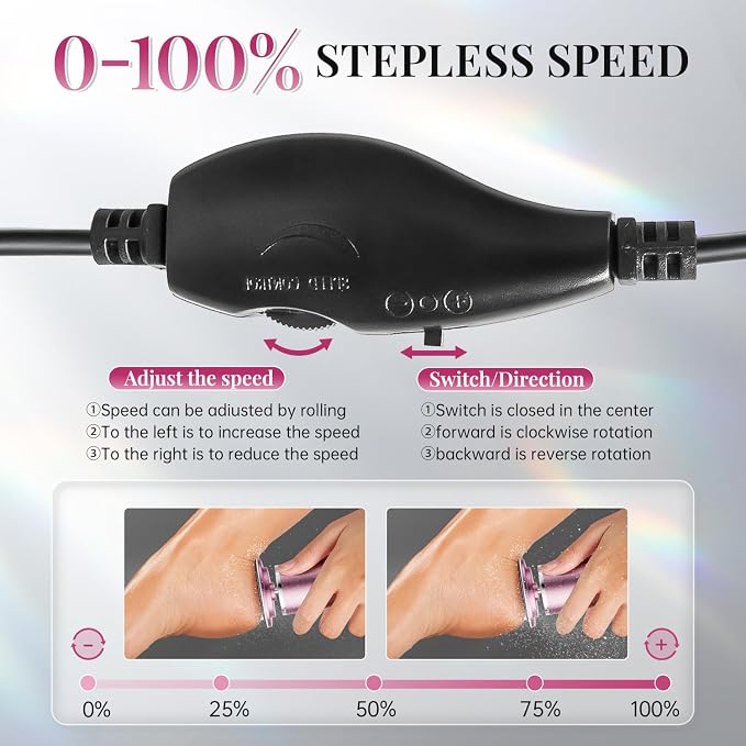 Krofaue Electric Foot File Remover Callus - Image 2