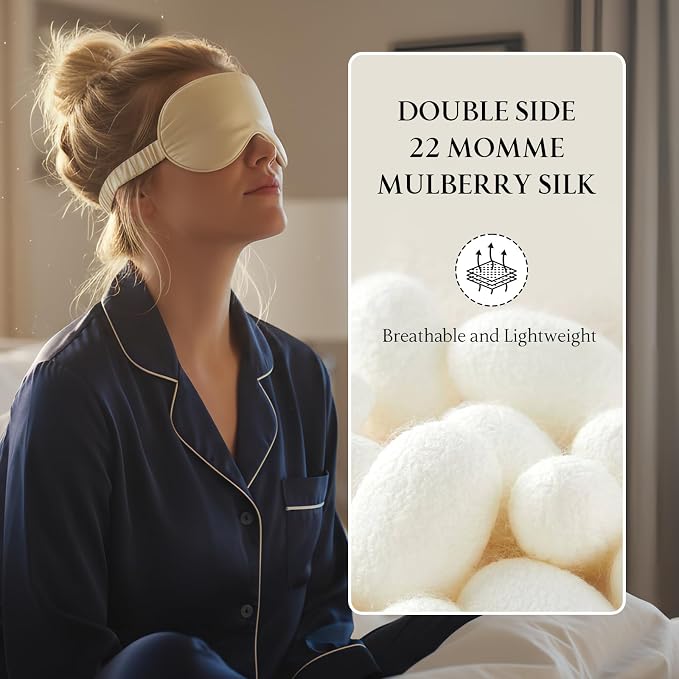 Luxury 22 Momme Mulberry Silk Eye Mask - Image 5