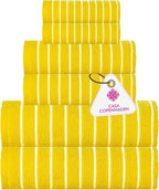 CASA COPENHAGEN Ecstatic 6Pcs 100% Egyptian Cotton Large Designer Towels Gift by CASACOPENHAGEN