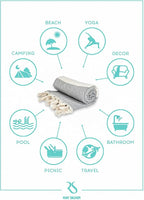 Turkish Beach Towel Oversized Clearance XL 40x71- Sand Free - Image 7